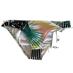 NWT Roxy Pop Surf Fitness Bikini Bottoms Pink Floral • Size Small